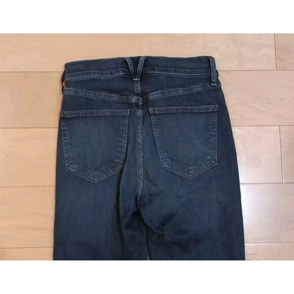 Veronica Beard Denim Carly Kick Flare High Rise Jeans In Dark Ink Blue Wash 25 - Picture 6 of 8